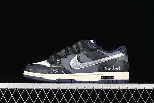 All Categories Nk SB Dunk Series Nk SB Dunk Low Low-top sneakers Nk Dunk Low Retro block Street retro Dark splash ink Leather cross SB low-top casual sneakers FV8106-181